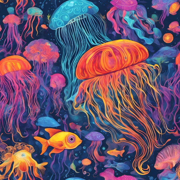 Poster Psychedelic underwater 2