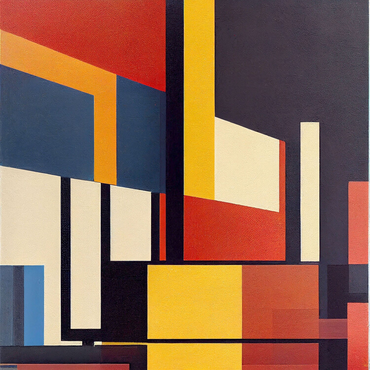 Slika na platnu Mondrian paintings pattern style, Poster art prints