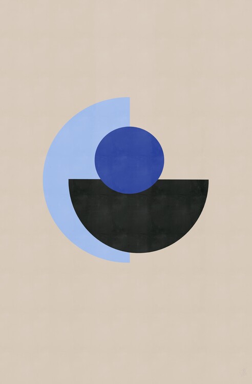 Plagát Abstract Blue Circle
