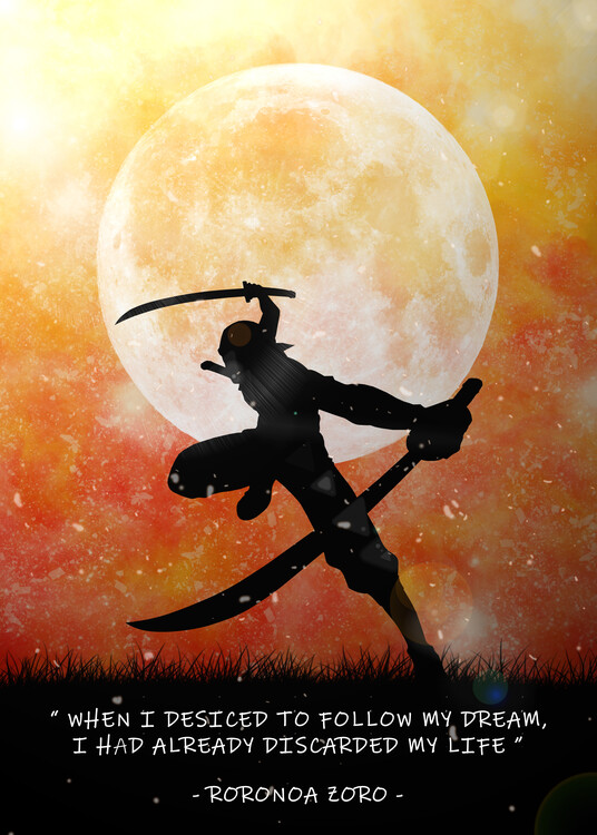 Poster roronoa zoro quotes