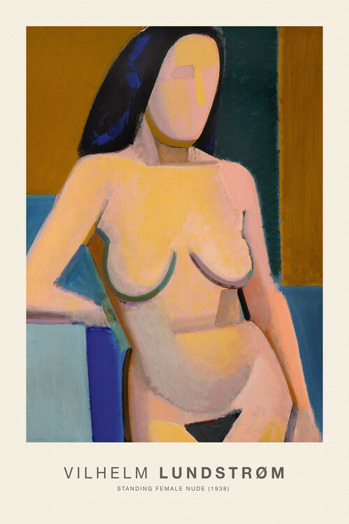 Плакат Standing Female Nude (Abstract Woman) - Vilhelm Lundstrøm