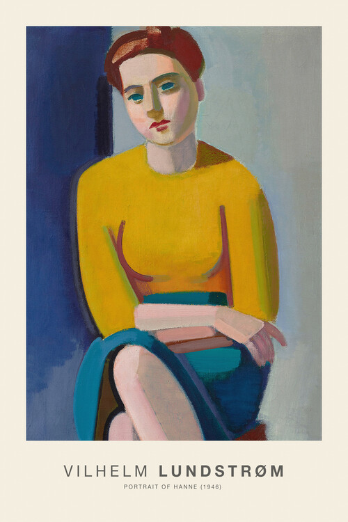 Плакат Portrait of Hanne (Retro Female) - Vilhelm Lundstrøm