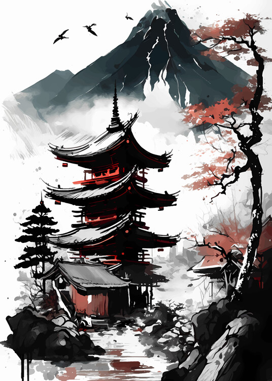 Poster Japan Landscape