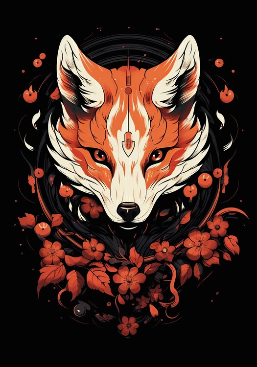 Poster Floral Foxy