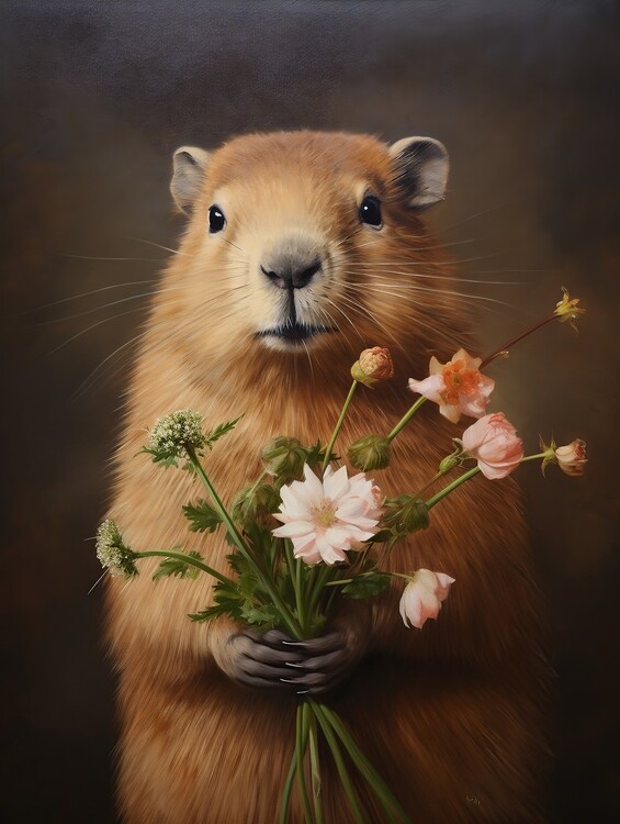 Poster Capibara Portrait