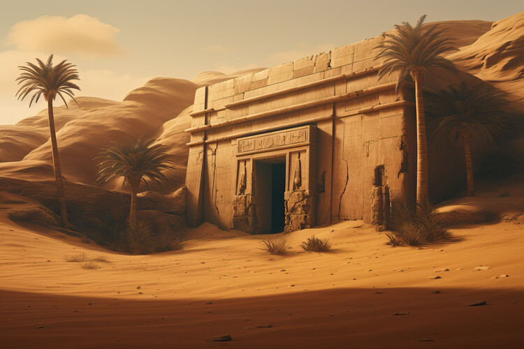 Poster Ancient egypt temple