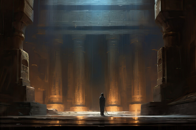 Poster Ancient egypt temple