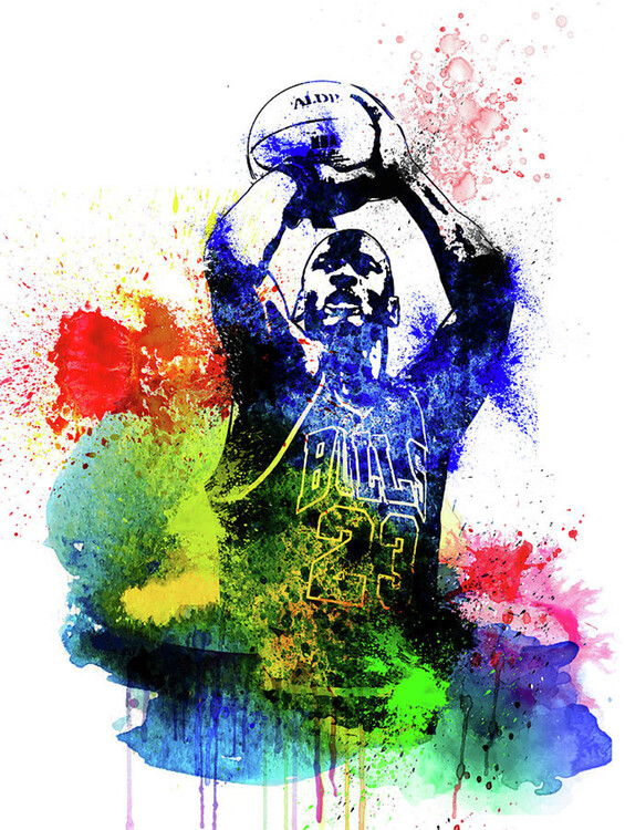 Poster Michael J Watercolor