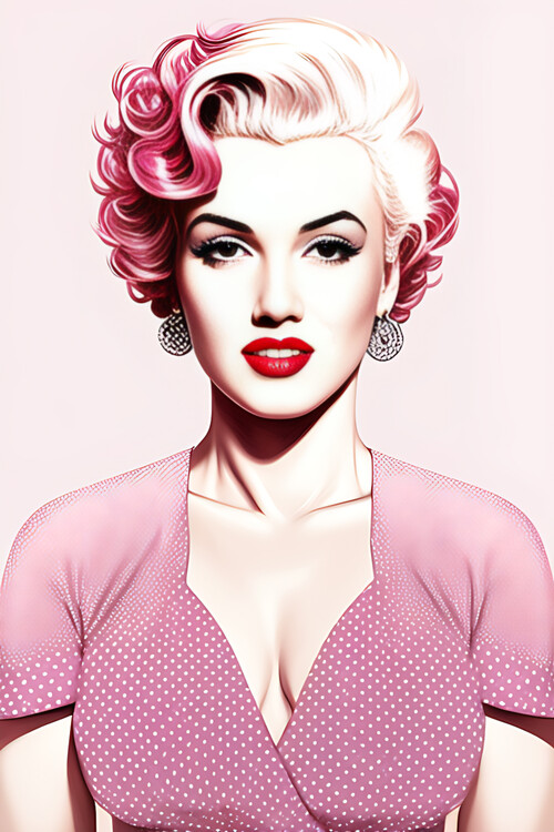 Plakát Pink Collection - Portrait of Mari no.2