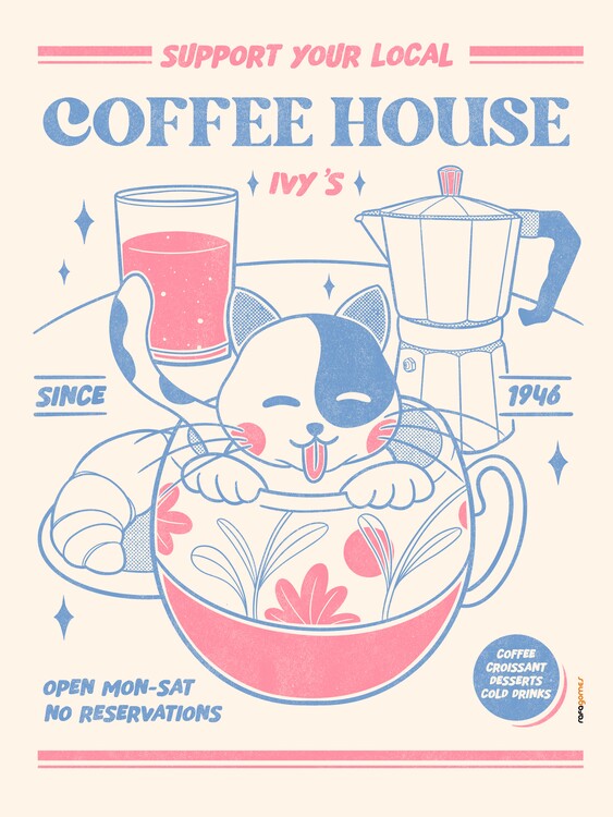 Poster Support Your Local Coffee House