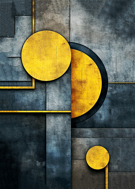 Poster Abstract geometric shapes, cacophony art prints for hall