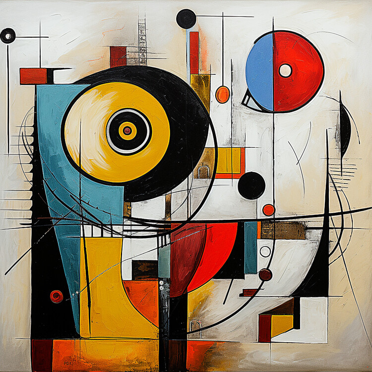 Poster Abstract dadaism artwork, print on demand canvas