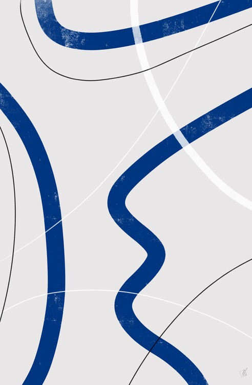 Plakat Royal Blue Lines