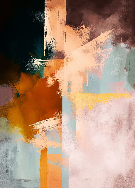 Poster Mysterious abstract oil background, posters prints