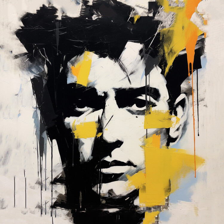 Poster James dean portrait face painting, posters prints online
