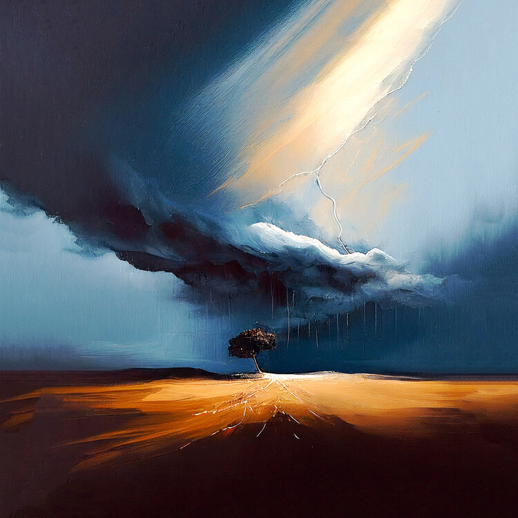 Plakat Minimalist abstract Oil painting, John Singleton style
