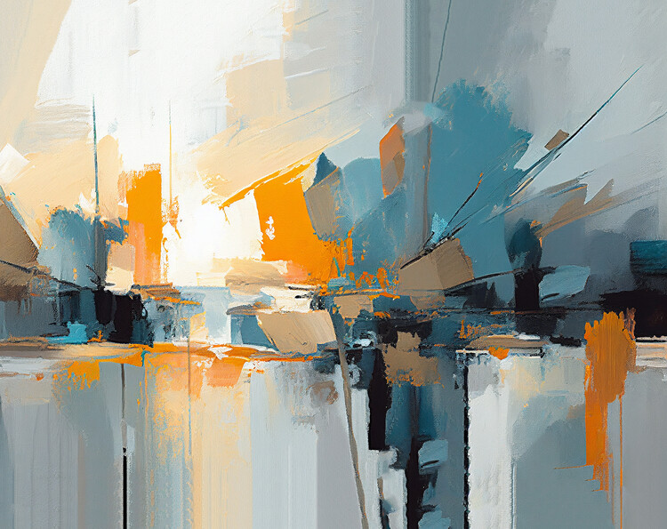 Poster Contemporary abstract texture painting, home decor