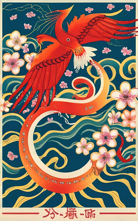 Poster The Fortune Rises with the Japanese Phoenix