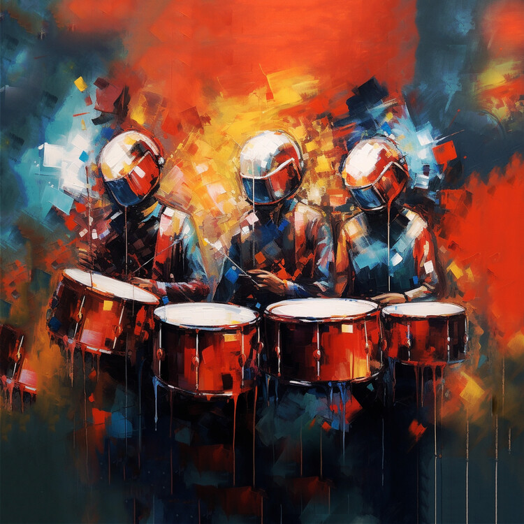 Poster Abstract rock & roll bands music, wall art deco print