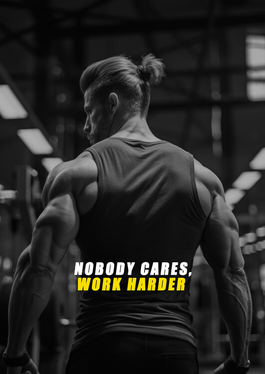 Poster Motivation - Nobody cares, work harder