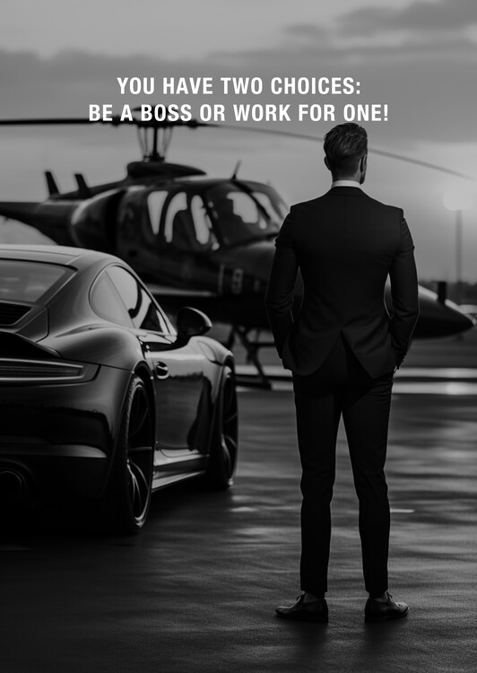 Poster Motivation - You have two choices be a boss or work for one!