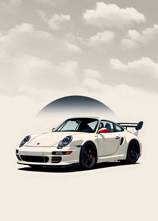 Poster Porsche minimalist sport