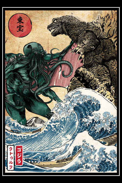 Poster King of the monsters vs great old one
