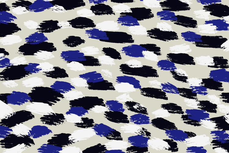 Levně Plakát, Obraz - Blue Strokes Square, Treechild, 40 × 26.7 cm