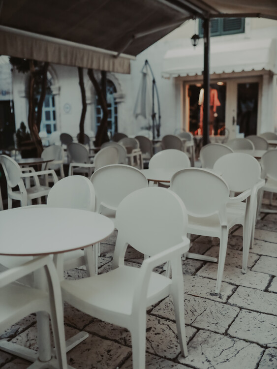 Poster Sibenik, restaurant, atmospheric, Croatia
