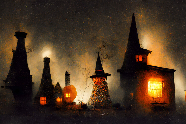 Canvas Print Village of the Witches