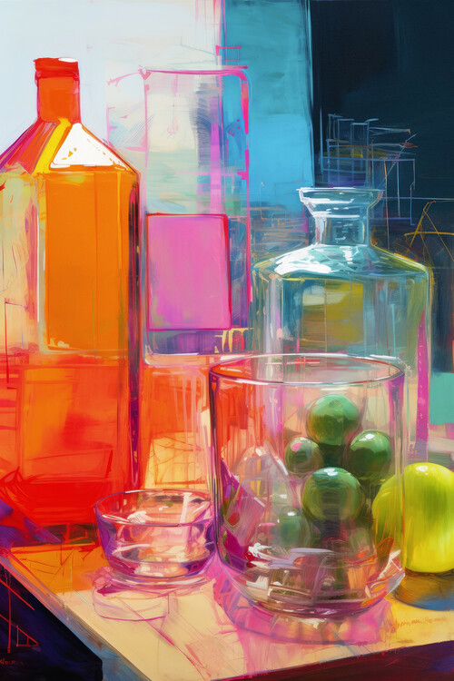 Bilde på lerret Neon Still Life No 2