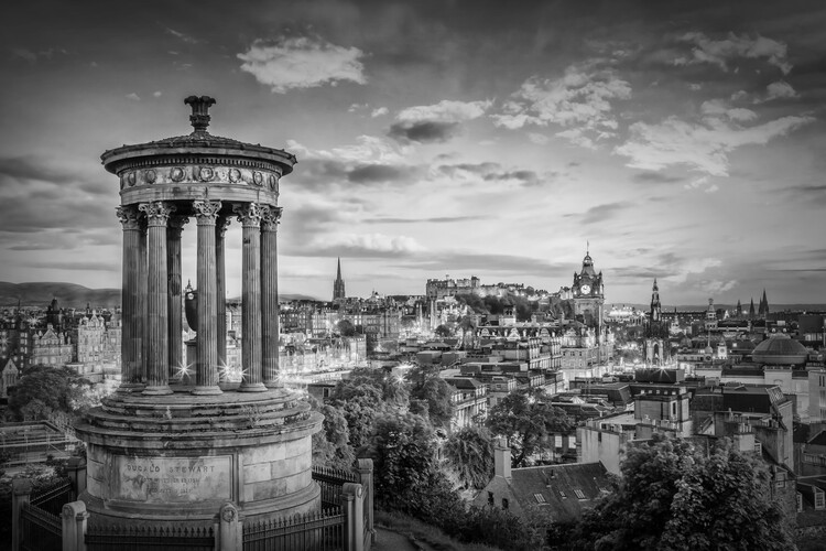 Poster Edinburgh evening mood - Monochrome