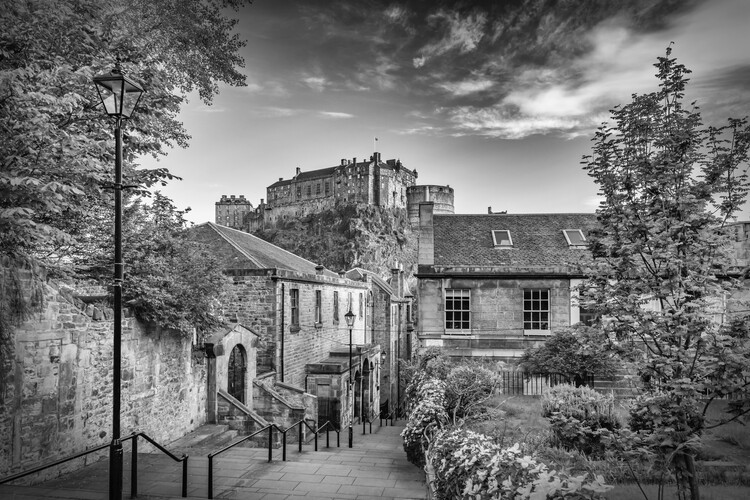 Poster The Vennel in Edinburgh - Monochrome
