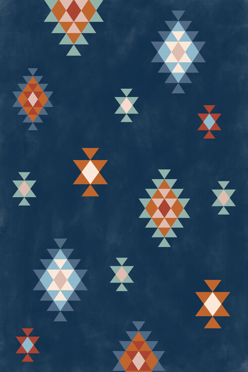 Plakat Rustic Navy Terracotta Poster