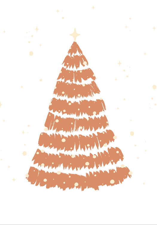 Poster Whimsical Christmas Tree print