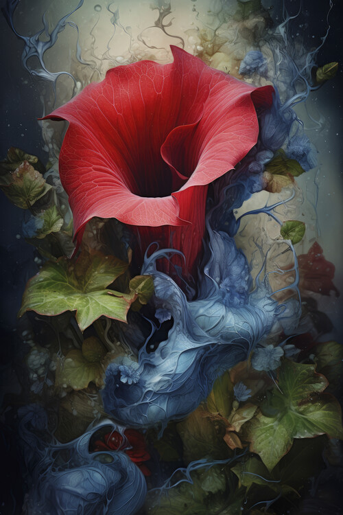 Плакат Red Dutura Flower Surreal