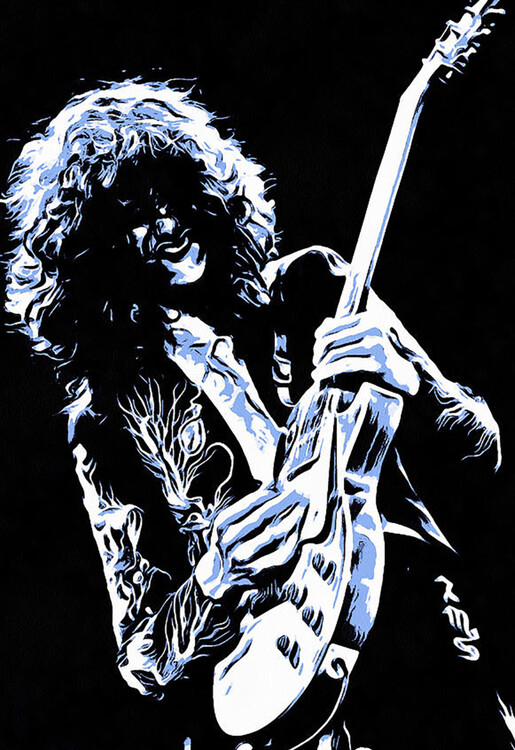 Poster Guitarist portrait