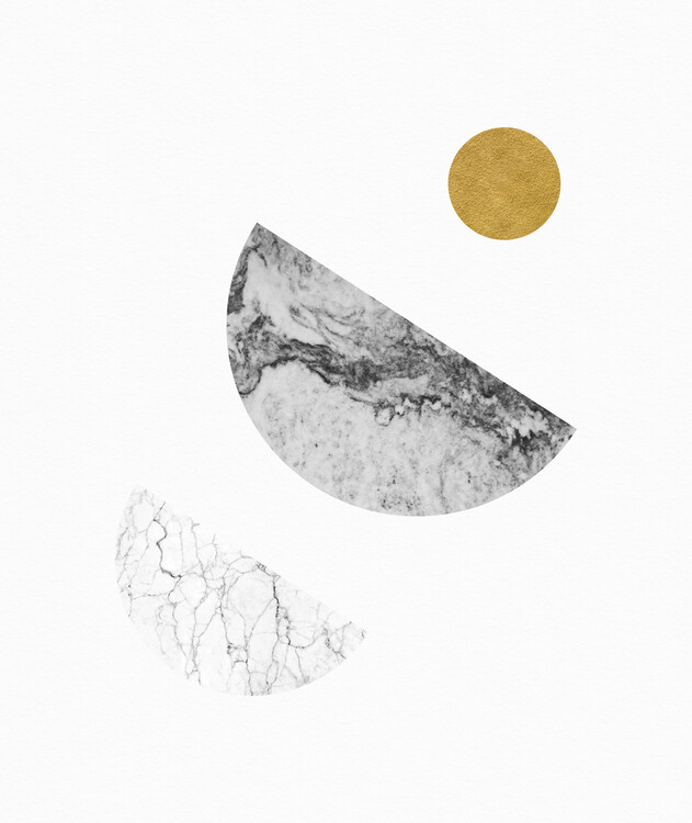 Poster Moon Eclipes 02, shapes, cosmos, moon