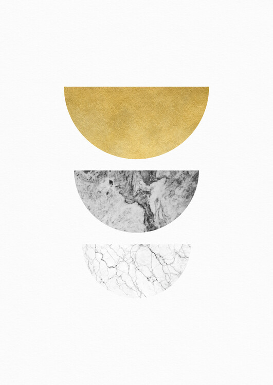 Poster Moon eclispe 03, abstract, minimal, gold