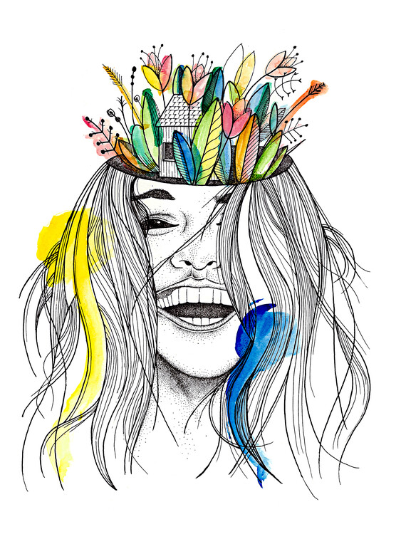 Плакат Flowers Woman