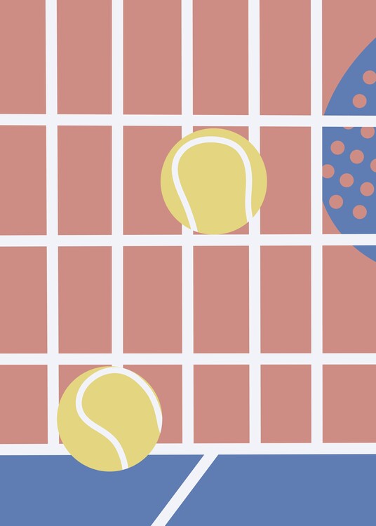 Póster Padel tennis modern illustration poster