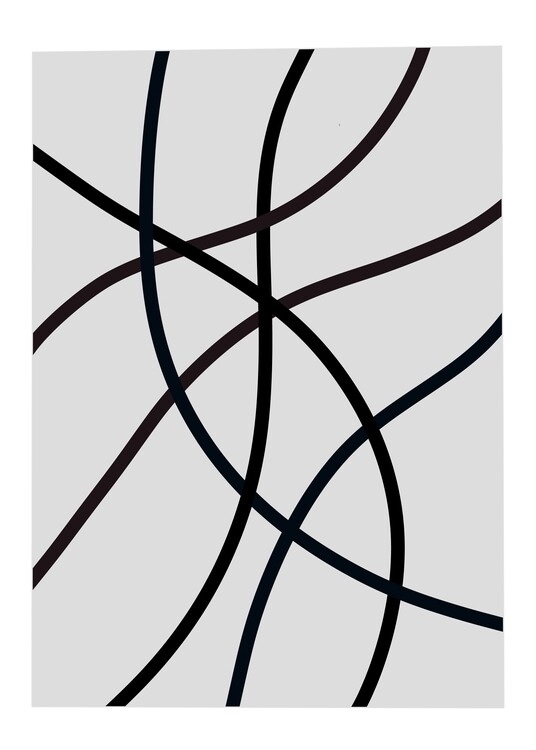 Плакат Lines minimalistic art grey modern illustration