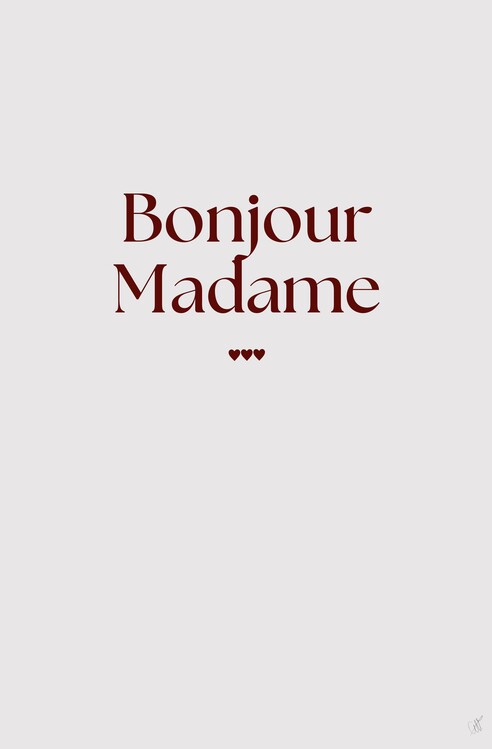 Плакат Bonjour