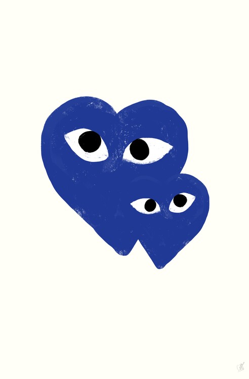 Poster Blue Hearts