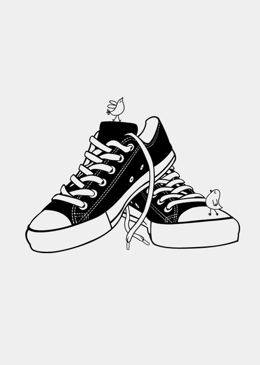 Poster Converse black