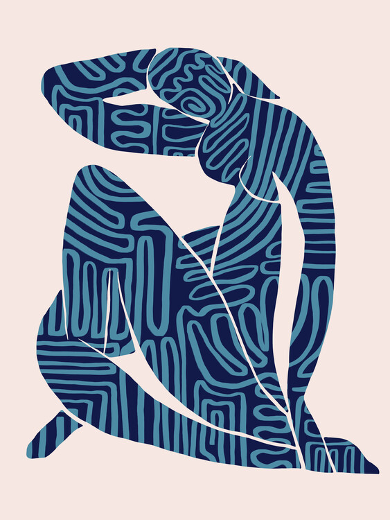 Poster Woman in blue