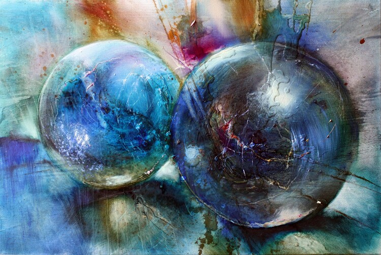 Poster Blue Marbles