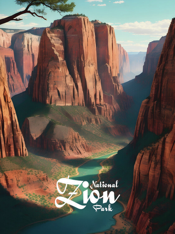 Plakát Zion National Park USA