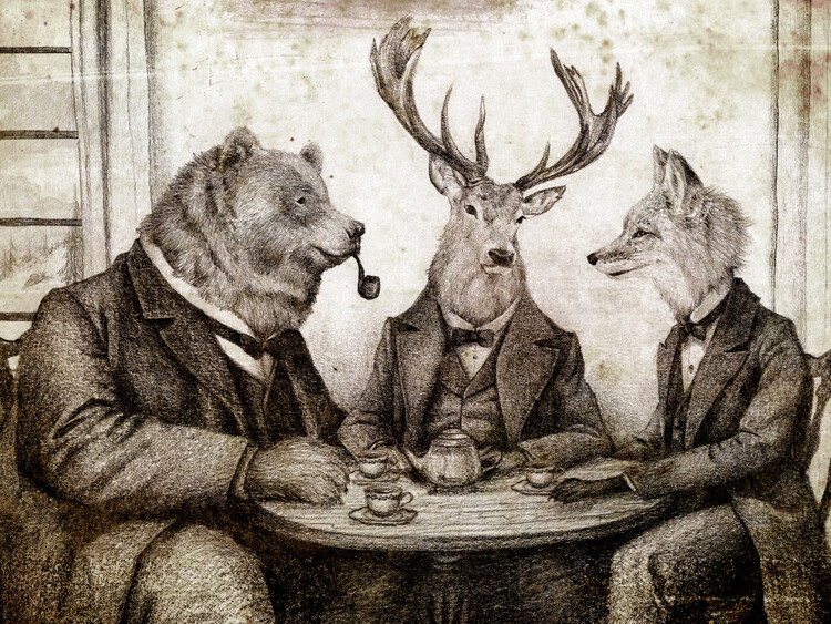 Плакат Teatime b/w