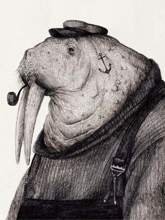 Poster Sailors Call b/w